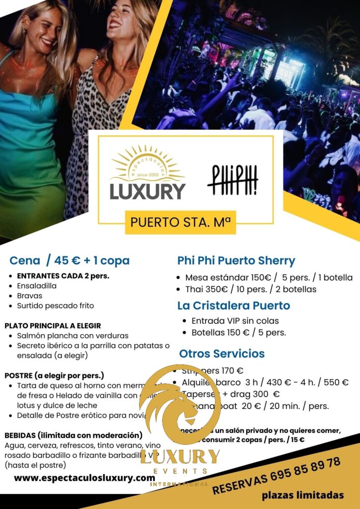 Pack despedida en puerto de santa maria - Espectáculos Luxury 2026