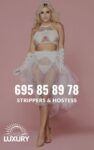 show de striper en Barcelona con disfraz novia sexy