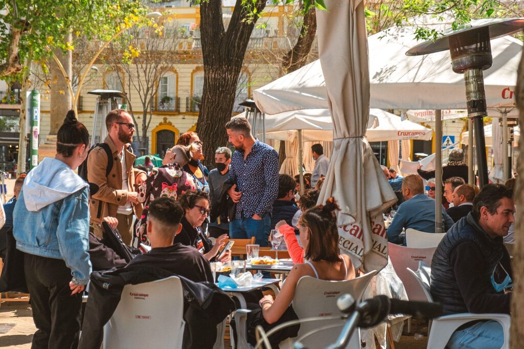 Alameda de Hércules, zona de fiesta en Sevilla