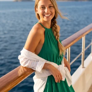 Hostess Bilbao – en cubierta de yate en alta mar